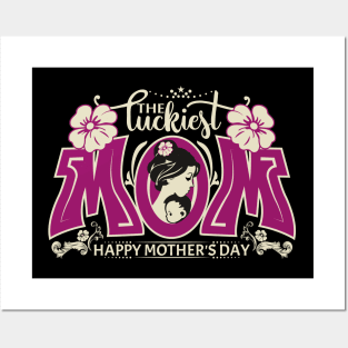 The Luckiest Mom-T Shirts | Mother's Day Gift Ideas Posters and Art